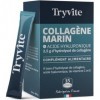 TRYVITE Collagène Marin et Acide Hyaluronique – Vitamine C & E, Peau Hydratée & Élastique | Haute Absorption 15 sticks 
