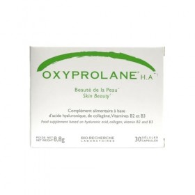 Oxyprolane® H.A • Complément Alimentaire Anti-âge • Collagène/Acide hyaluronique • Cure 1 mois / 30 gélules 1/j • Réduction
