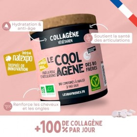 Les Bio Frères - Collagène Végétarien Naturel - Acide Hyaluronique - Beauté Peau Cheveux Ongles - Anti-Âge & Élasticité 90 C