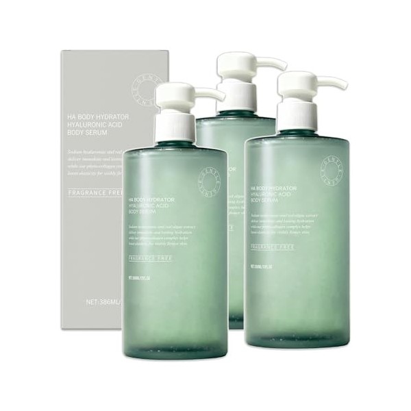 Sérum corporel à lacide hyaluronique - Hydratant corporel intense pour peaux sèches, raffermit et améliore lélasticité, abs A...