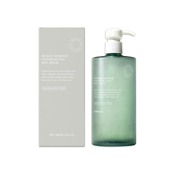 Sérum corporel à lacide hyaluronique - Hydratant corporel intense pour peaux sèches, raffermit et améliore lélasticité, abs A...