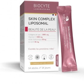 BIOCYTE Skin Complex Liposomal - Complément Alimentaire Beauté de la Peau, Anti-âge, Comble les Rides - Collagène, Vitamine C
