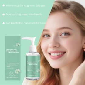 Essence hydratante pour le corps à lacide hyaluronique, idéale pour lhiver et adaptée aux peaux sèches. Elle pénètre rapide A...