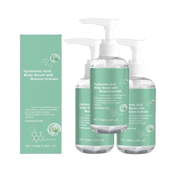 Essence hydratante pour le corps à lacide hyaluronique, idéale pour lhiver et adaptée aux peaux sèches. Elle pénètre rapide A...