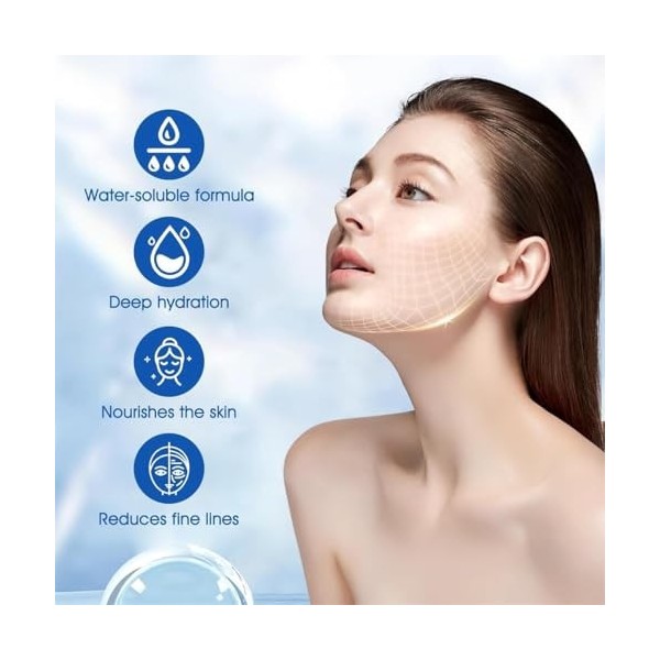 Poudre dacide hyaluronique, sérums visage doux anti-âge à lacide hyaluronique, réduit les rides, améliore lélasticité de l Ac...