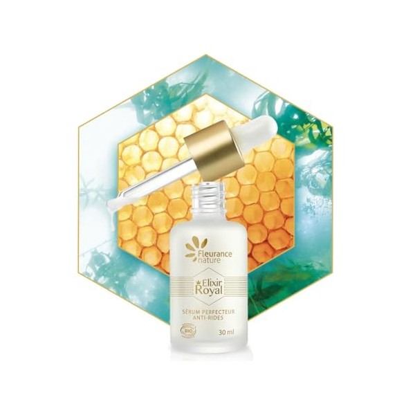 Fleurance Nature- Sérum Perfecteur Anti-rides Bio Elixir Royal- Cosmetique Certifié Bio Cosmos Ecocert- Soin visage anti ride