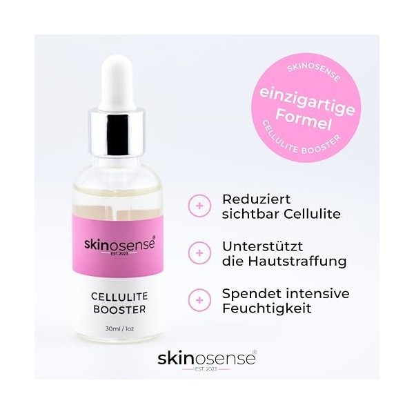 Skinosense® Sérum Cellulite Booster à lacide hyaluronique et aux extraits végétaux, réduit les bosses de cellulite et raffer