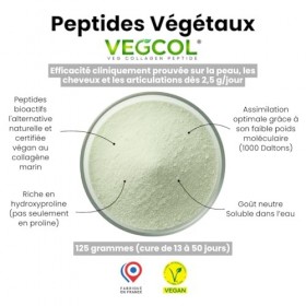 Pro Collagène Végan VEGCOL® - Peptides Végétaux en poudre - Alternative au Collagène Marin Type 1 & 3 - Efficacité cliniqueme