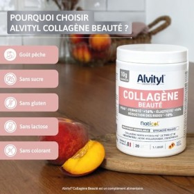 Alvityl Collagène Beauté Marin – Collagène hydrolysé de Type 1 et 3 – Resveratrol – Acide hyaluronique – Coenzyme Q10 – Haute...