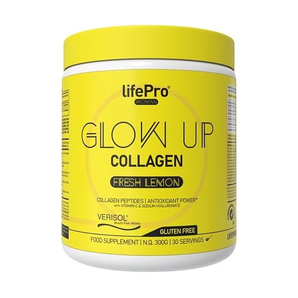 Collagene et Acide Hyaluronique Glow Up – Haute Teneur Vitamine C et Sélénium Antioxydant – Collagene Anti Âge – Beauté de la...