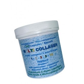 MULTI COLLAGEN Collagène Breveté PEPTAN® + Acide Hyaluronique + Vitamine C + Bioperine® + Ovomet® + Biotine - divers Brevets 
