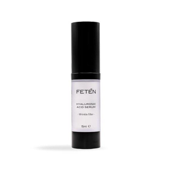 FETEN Sérum Visage Homme à lAcide Hyaluronique, Anti Rides Effet Bonne Mine Immédiat, Sérum Multi-Action Hydratant Concentré
