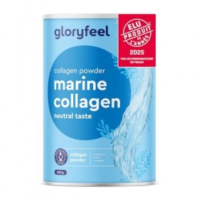 Collagène Marin Breveté en Poudre, 500g de Peptides de Collagene Hydrolysé Pur Type 1, Avec Vitamine C, Cuivre et Zinc, Pour 