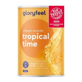 Poudre de Collagène 500g, 12500mg de Collagène Hydrolysé par Dose, Arôme Tropical, Enrichi en Vitamine C, Zinc et Cuivre, Sou