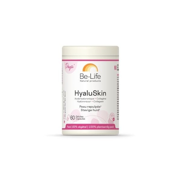 BE-LIFE | HYALUSKIN | Complément alimentaire | Peau | Hydratation | Réduit lapparence des rides| Acide hyaluronique & collag ...