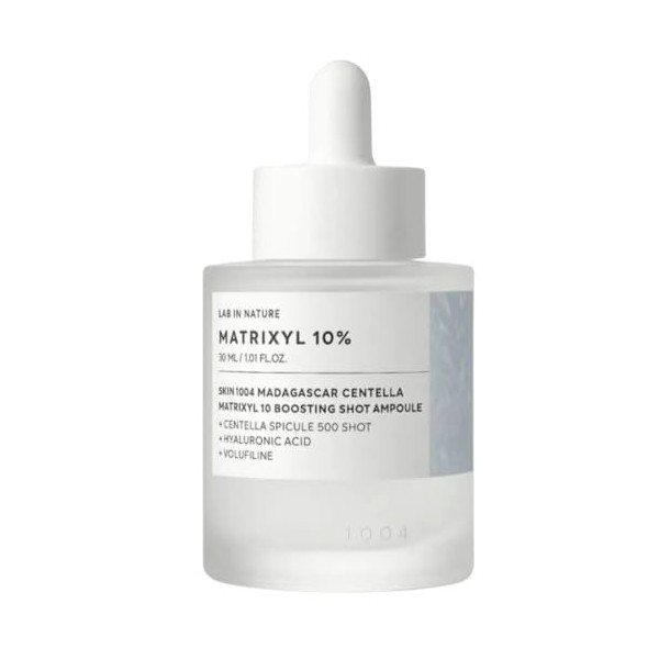 SKIN - Matrixyl 10% Ampoule Booster Sérum avec Centella Madagascar, Acide Hyaluronique, Volufiline, 30ml - Made in Korea