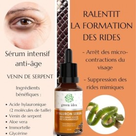 Green idea - Sérum Acide hyaluronique – Venin de serpent peptide – Sérum visage - Vissage Effet immédiat - Serum anti tache v