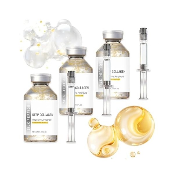 Ampoule liftante intensive aux peptides de soie, sérum liftant intensif aux peptides de soie et au collagène pour un visage r...