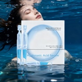 Sérum à l’Acide Hyaluronique 3% Ultra-Hydratant, Ampoules à Usage Unique pour le Visage,Hydratation Profonde & Soin Pré-Maqui...