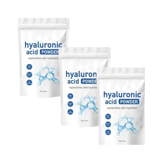ZGYCHZY Sérum en Poudre à lacide hyaluronique, sérum Visage hydratant hydrosoluble, Masques en gelée à lacide hyaluronique,