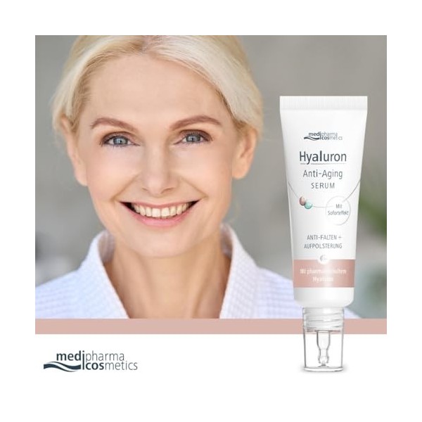 Medipharma Cosmetics Hyaluron Anti-Aging Serum Anti-Falten und Aufpolsterung, 30 ml Gel