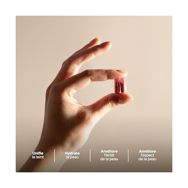 Naali Éclat – Acide Hyaluronique Safran – 60 Gélules - Complément Bien Etre Peau – Teint Harmonieux et Confort Cutané – Formu