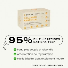 Circles COLLAGEN ESSENTIAL, Régénération & Élasticité de la peau, Poudre de collagène marin avec vitamine C pour régénération...