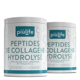 Collagene Et Acide Hyaluronique 660g Avec Vitamine C PiùLife, Peptide De Collagene Hydrolysé Poudre De Type 1, Complément Pou...