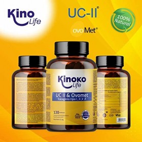 Kinoko Life Collagène UC-II® & Ovomet® | Complexe Multi-Types I, II, V & X | 120 Gélules | Formule Avancée avec Acide Hyaluro