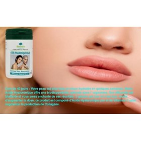 Acide Hyaluronique Rides - Vitamine C & Anti-Age, Anti-Ride, Repulpant & 160 gélules HPMC | Hydratation Visage, Elasticité |-...