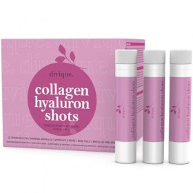 Divique collagène liquide avec acide hyaluronique 30 ampoules - 4 000 mg de collagène + 100 mg dacide hyaluronique - avec 