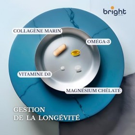 Vitamine D3 4000 UI + Magnésium + Omega 3 + Zinc, Vitamine C, Collagène marin hydrolysé, Acide-Hyaluronique - Sans OGM, PHYTO
