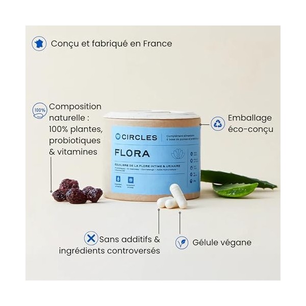 Probiotique Flore Intime & urinaire - Complément Alimentaire à base de plantes et probiotiques - Inconfort intime, inconfort ...
