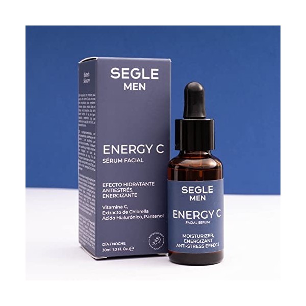 Segle Clinical | Sérum Energy C Homme | Vitamine C | Antioxydant | Anti-stress | Rides moins marquées | 30 ml