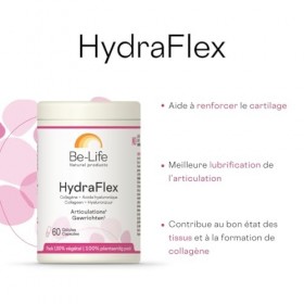 BE-LIFE | Hydraflex | Complément alimentaire | Articulations | Bien-être| Pour le confort articulaire | Collagène & acide hya