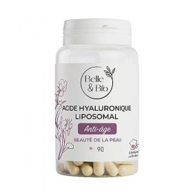 BELLE & BIO Acide Hyaluronique Liposomal - Fabriqué en France - Anti-âge - Beauté - 90 gélules