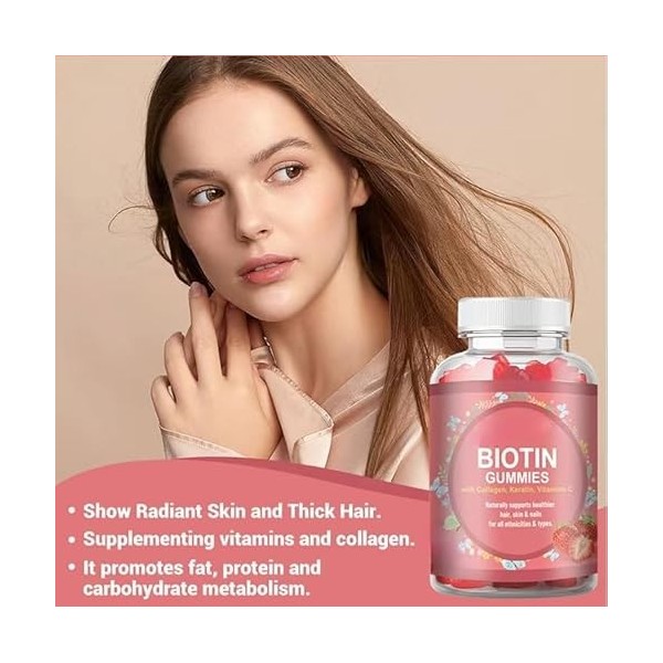 Gummies blanchissants, avec glutathion, collagène et bioth, peau jeune et hydratée, éclat et décoloration des tache