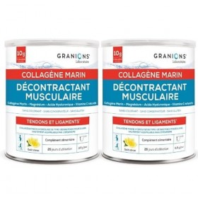 GRANIONS - Décontractant Musculaire Collagene Marin Poudre - Collagène et Acide Hyaluronique - Magnésium - Collagène Marin - ...