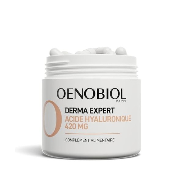 Oenobiol Derma Expert – Acide Hyaluronique 420 mg - Anti-âge global - Efficacité anti-rides et fermeté prouvée - Complément A
