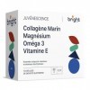 Collagène marin hydrolysé acide hyaluronique + magnésium + oméga-3 + vitamine E. Set unique de vitamines 100% naturel - 28 sa
