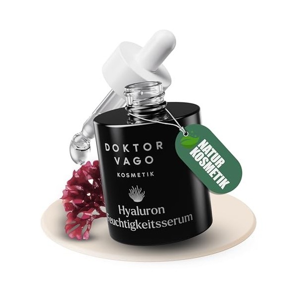 Dr. VAGO Sérum hyaluronique hautement dosé - Sérum hydratant visage et sérum anti-âge - Testé dermatologiquement - Pour tous 