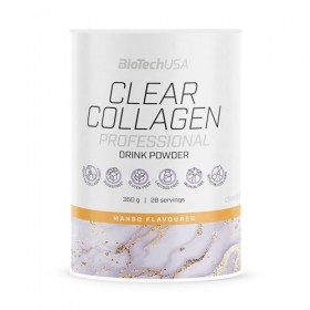 BioTechUSA Clear Collagen Professional | Boisson en poudre aromatisée | 20,275 mg de collagène de type I et II | Acide hyalur...