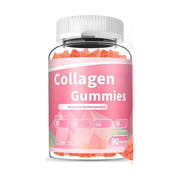 Collagène avec biotine, vitamines, kératine, acide hyaluronique pour cheveux, peau, ongles, articulations