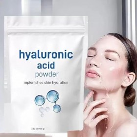 Poudre de sérum dacide hyaluronique à base doligo-ingrédients, supplément hydratant et hydratant pour la peau | Végétalien,