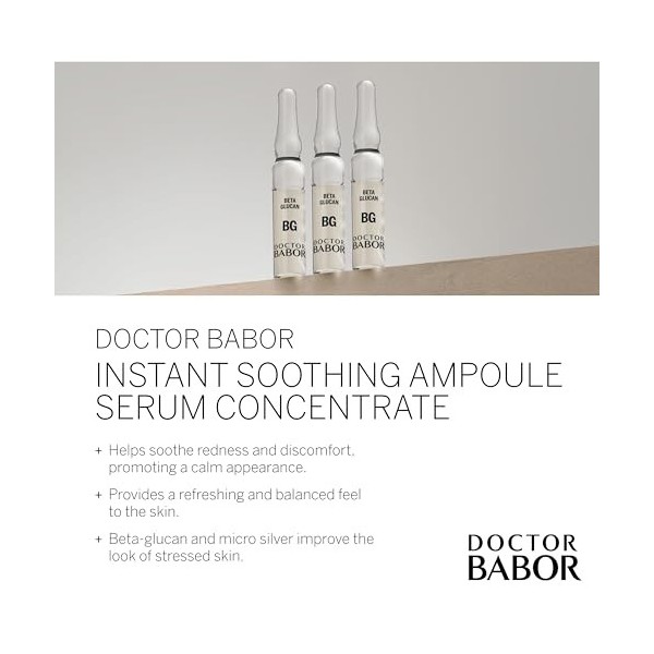 DOCTOR BABOR Ampoule de soin instantané Concentration | Ampoules pour le visage | Apaise immédiatement et anti-rougeurs | Pou