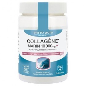 Phyto-Actif | Collagène Marin 10000 mg | Fermeté & Eclat | Anti-Rides | Acide Hyaluronique - Vitamine C | 100% dOrigine Natu ...