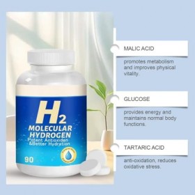 Nouveaux comprimés dhydrogène et deau, comprimés dhydrogène moléculaire pour eau potable, H2 aident à équilibrer lénergie