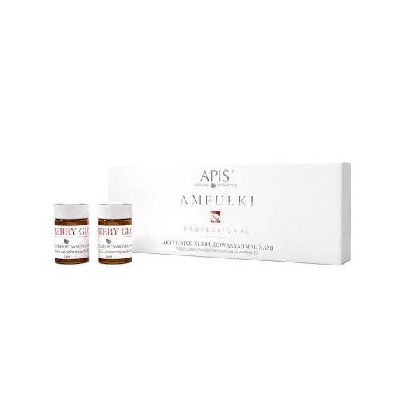 Apis Ampoule activateur de framboises lyophilisées professionnelles, 5 x 5 ml