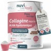NUVILINE Beauty - Collagène Marin Peau Anti-Âge - Hydrolysé En Poudre - Acide Hyaluronique + Vitamine C BIO - Protection Stre...