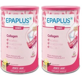 EPAPLUS Arthicare Os avec Collagène + Silicium + Acide Hyaluronique + Calcium, Saveur Vanille, 383g Lot de 2 